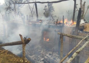 बारामा आगलगीबाट छ घर–गोठ नष्ट