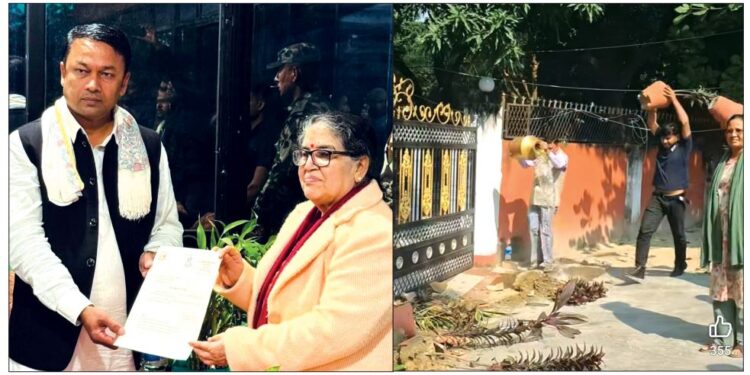 कटेजमा चोर बाटोबाट मुख्यमन्त्रीलाइ सपथ खुवाउदा, प्रदेश प्रमुखकाे पद च्वाट