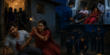 महोत्तरीमा लुटेराको आतंकः चोरी रोक्न खोज्दा यादव दम्पतीमाथि गोली प्रहार, गम्भीर घाइते ।